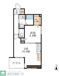 デルフィーノ 1LDKの間取図画像