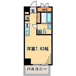エムグランジュ ワンルームの間取図画像