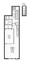 アーバンパーク宮前平WEST 1LDKの間取図画像