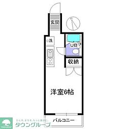 三木ビル ワンルームの間取図画像