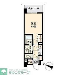 オープンブルーム二子 1Kの間取図画像