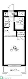 ハイタウン多摩川No.2 1Kの間取図画像