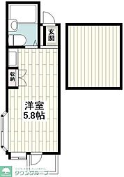 アースヒルズマサ1 ワンルームの間取図画像