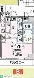 リエカ溝の口 1Kの間取図画像