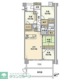 JR京浜東北・根岸線 磯子駅 徒歩15分の賃貸マンション 2階4LDKの間取り