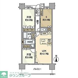 JR東海道本線 平塚駅 徒歩10分の賃貸マンション 1階2SLDKの間取り