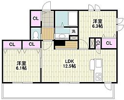 間取図画像 2LDK