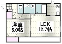 メゾン鵠沼 1LDKの間取図画像