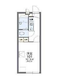 レオパレスコートサイドD 1Kの間取図画像