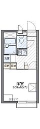 レオパレスフローラ2 1Kの間取図画像