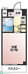 グランピア湘南 1Kの間取図画像