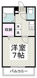 パレ・アージュ 1Kの間取図画像