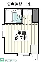 セゾン茅ヶ崎 1Kの間取図画像