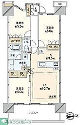 プレミスト湘南辻堂フォレストフェイス 3LDKの間取図画像