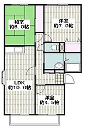 ステージ湘南第2D棟 3LDKの間取図画像