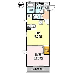 カリーサビラー 1DKの間取図画像