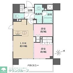 グレーシアフィット藤沢鵠沼 2LDKの間取図画像