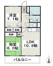 湘南アイランドコースト 2LDKの間取図画像