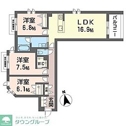 ウィズプラス大船 3LDKの間取図画像