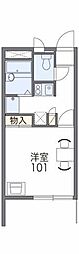 レオパレスグリーンヒルズ 1Kの間取図画像