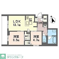 ヴェールマラン湘南台 2LDKの間取図画像