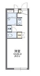 西武池袋線 元加治駅 徒歩13分の賃貸アパート 1階1Kの間取り