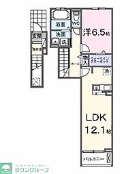 アヴィニア　グランツ 2階1LDKの間取り