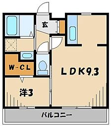 フェリーチェ 1階1LDKの間取り