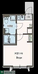 東武東上線 鶴瀬駅 徒歩11分の賃貸アパート 1階1Kの間取り