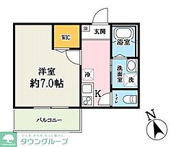 （仮称）キャメル所沢狭山ヶ丘3C 3階1Kの間取り