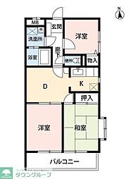 ハイネス東村山 1階3DKの間取り