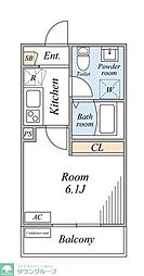 Ville Noir 1Kの間取図画像