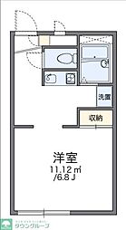 レオパレスフローラ 1Kの間取図画像