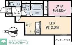 (仮称)川越市南通町パレス 1LDKの間取図画像