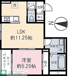 (仮称)川越市南通町パレス 1LDKの間取図画像