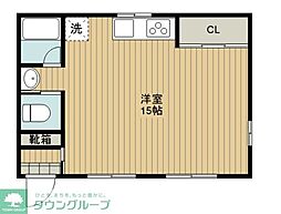 風舎 ワンルームの間取図画像