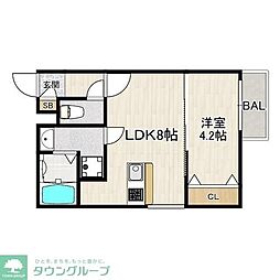 (仮称)川越市新宿町5丁目AP 1LDKの間取図画像