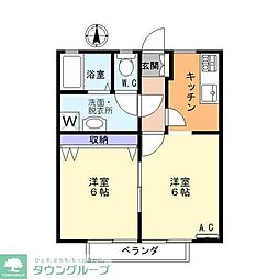 もりの舎 2Kの間取図画像