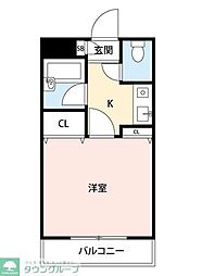 ベルファース朝霞台 1Kの間取図画像