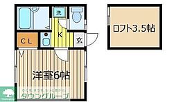 メゾン18 1Kの間取図画像