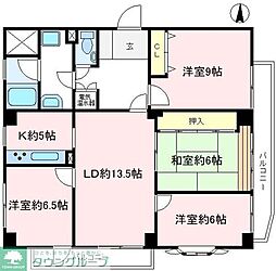 日新けやき台マンション 4LDKの間取図画像