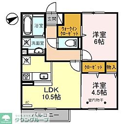 ビューテラス 2LDKの間取図画像