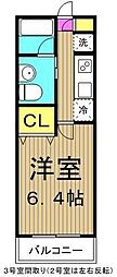 グラン・シャリオ 1Kの間取図画像