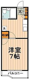 メゾン・ドゥ・エモック 1Kの間取図画像