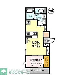 D-RESIDENCE飯能 1LDKの間取図画像