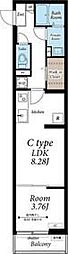 グレイス西所沢 1LDKの間取図画像