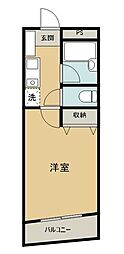 ウェルストーン 1Kの間取図画像