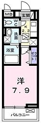 ヴォラーレ 1Kの間取図画像