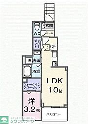 ヒカルサ狭山広瀬台フロント 1LDKの間取図画像