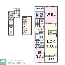 ヒカルサ狭山広瀬台サウス 2LDKの間取図画像